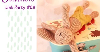 Scrappy Stitchers Link Party 63 - May 2020 - most clicked last month Bunny in a Suitcase from Wild Moths