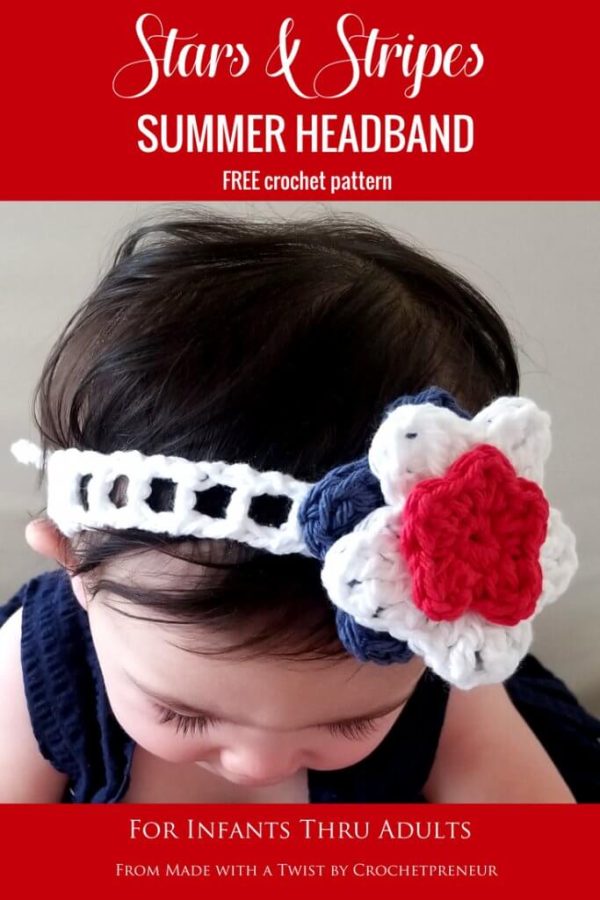 Stars and Stripes Summer Headband from Made With a Twist