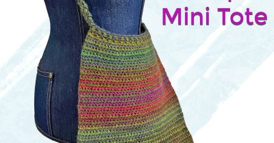 Magical Stripes Tote - free crochet pattern on Stitches n Scraps