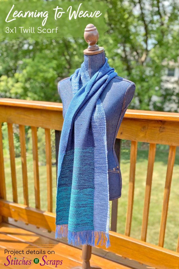 Triple Thin Yarn Loom Knitted Scarf