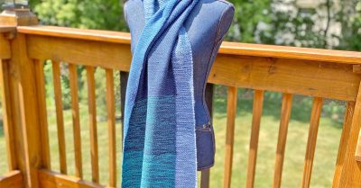 Learning to weave a 3x1 twill scarf