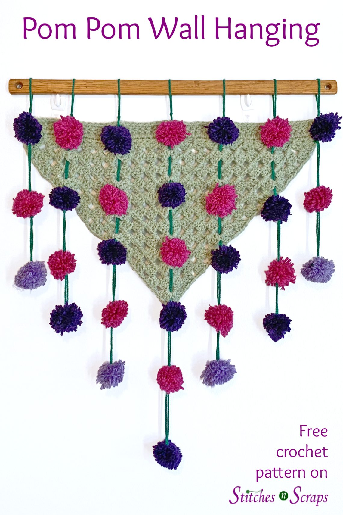 Curated visual reference: Gallery Detail: Pom Pom Wall Hanging Crochet Pattern