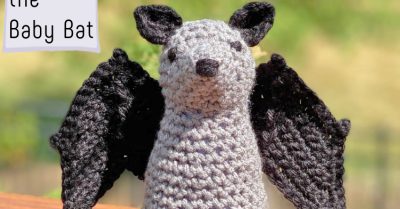 Breezy the Baby Bat - Halloween Crochet Amigurumi pattern on Stitches n Scraps