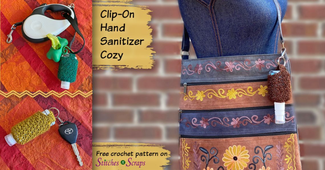 Clip On hand sanitizer cozy