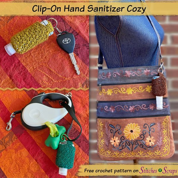 Clip On hand sanitizer cozy