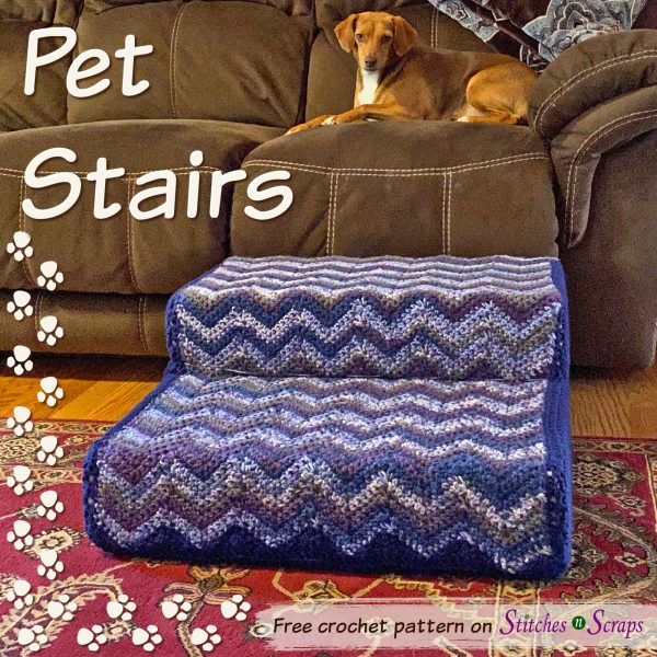 Crochet Pet Stairs on Stitches n Scraps