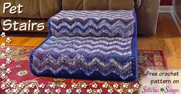 Crochet Pet Stairs on Stitches n Scraps