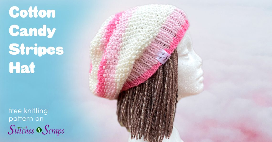 Cotton Candy Stripes Knit Hat Pattern