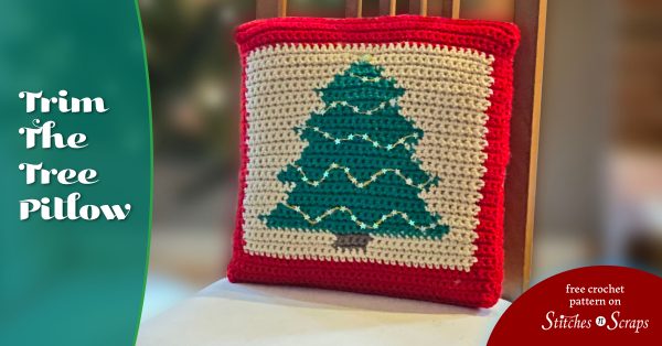 Trim the Tree Pillow Christmas Crochet Pattern