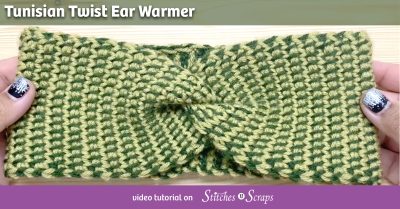 Tunisian Twist Ear warmer Video Tutorial