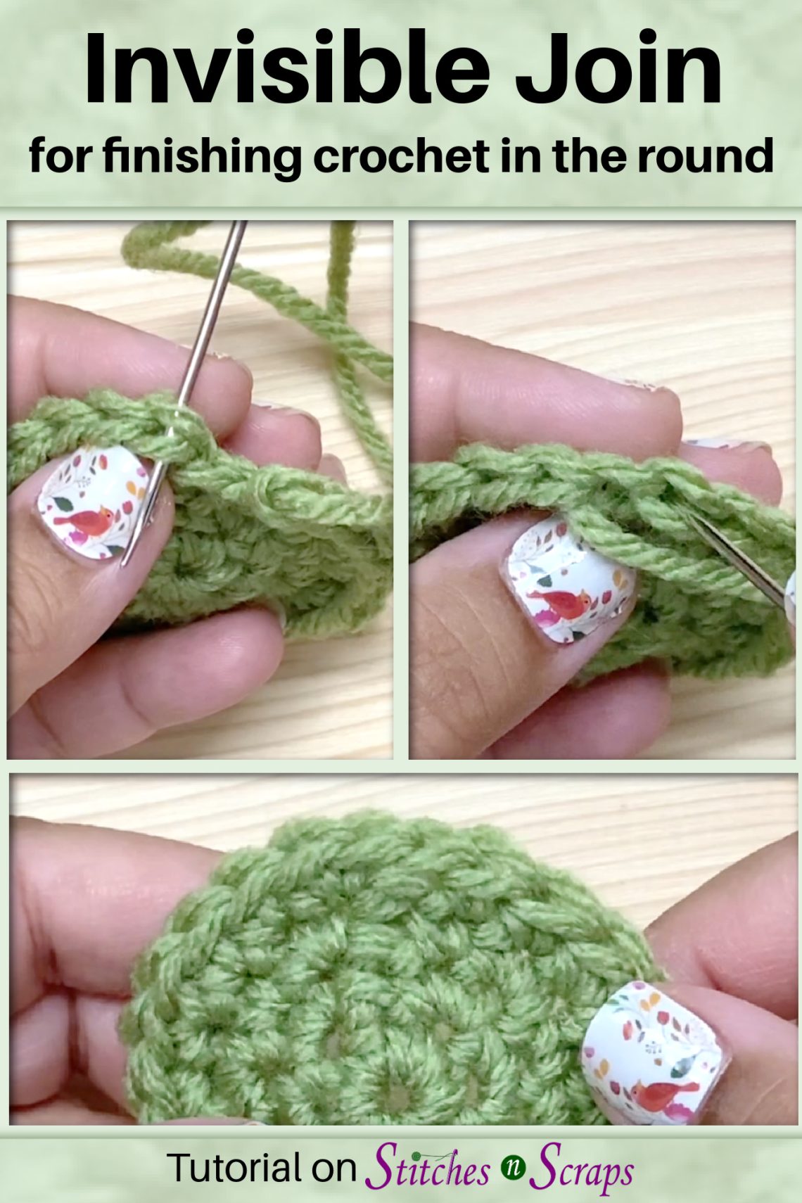 Invisible Join for Crocheting in the Round - Stitches n Scraps
