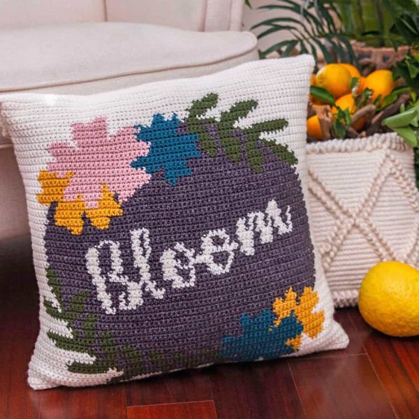 Bloom Knit Pillow Cover from Briana K Designs
