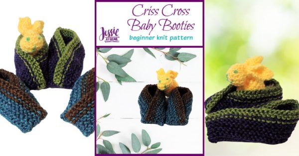 Criss Cross Baby Booties from Jessie at Home