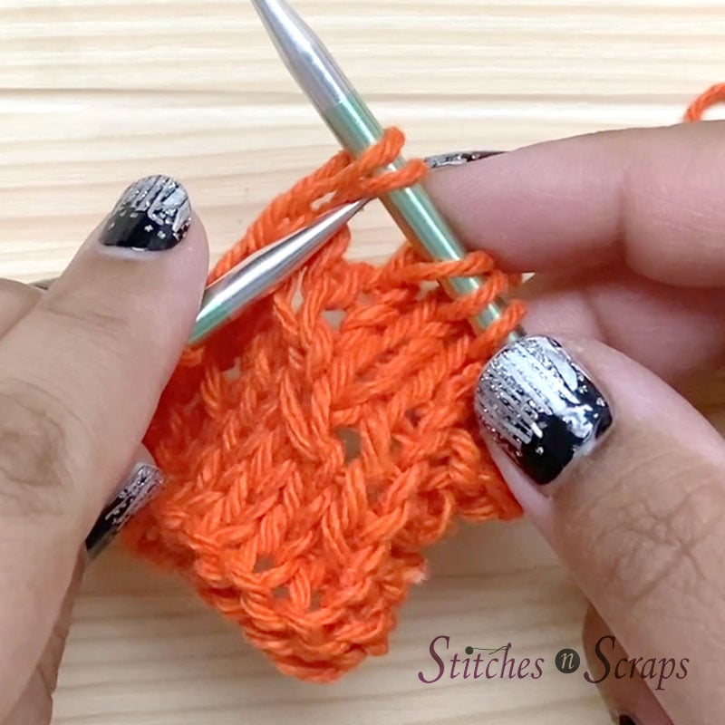 Knit Left Cross (LC) Stitch 3 ways Stitches n Scraps