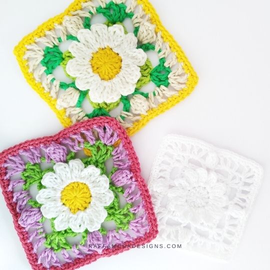Lacy Daisy Granny Square from Raffamusa Designs