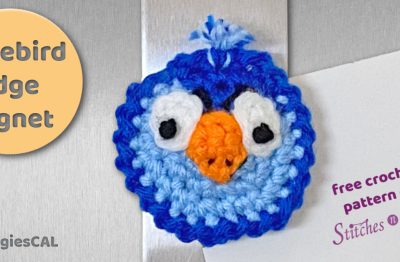 Bluebird Fridge Magnet on Stitches n Scraps
