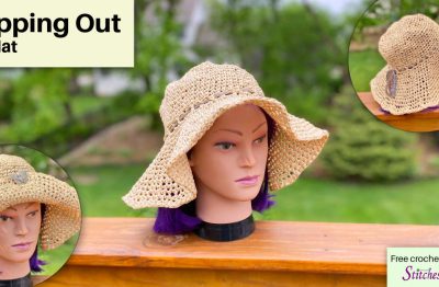 Stepping Out Sun Hat - Free crochet pattern on Stitches n Scraps