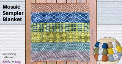 Mosaic Sampler Blanket - Free pattern on Stitches n Scraps