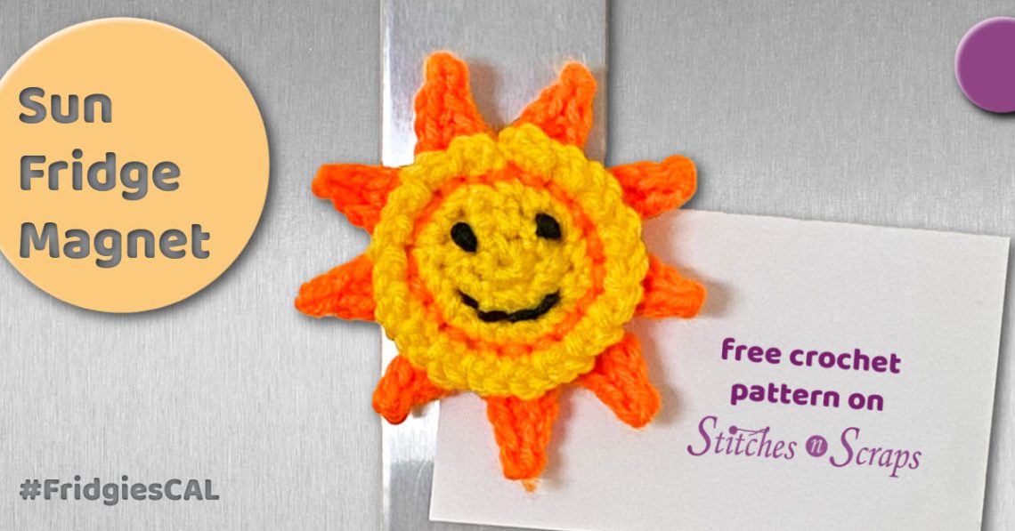 Sun Fridge Magnet on Stitches n Scraps
