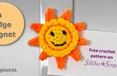 Sun Fridge Magnet on Stitches n Scraps
