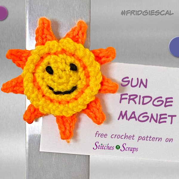 Sun Fridge Magnet on Stitches n Scraps