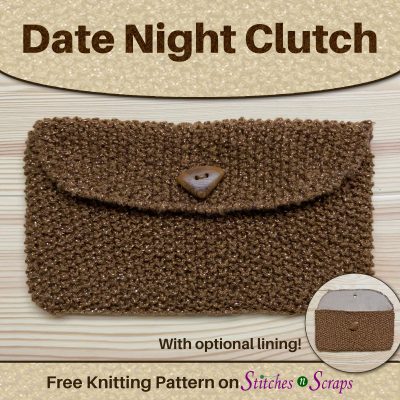 Date Night Clutch - Free knitting pattern on Stitches n Scraps