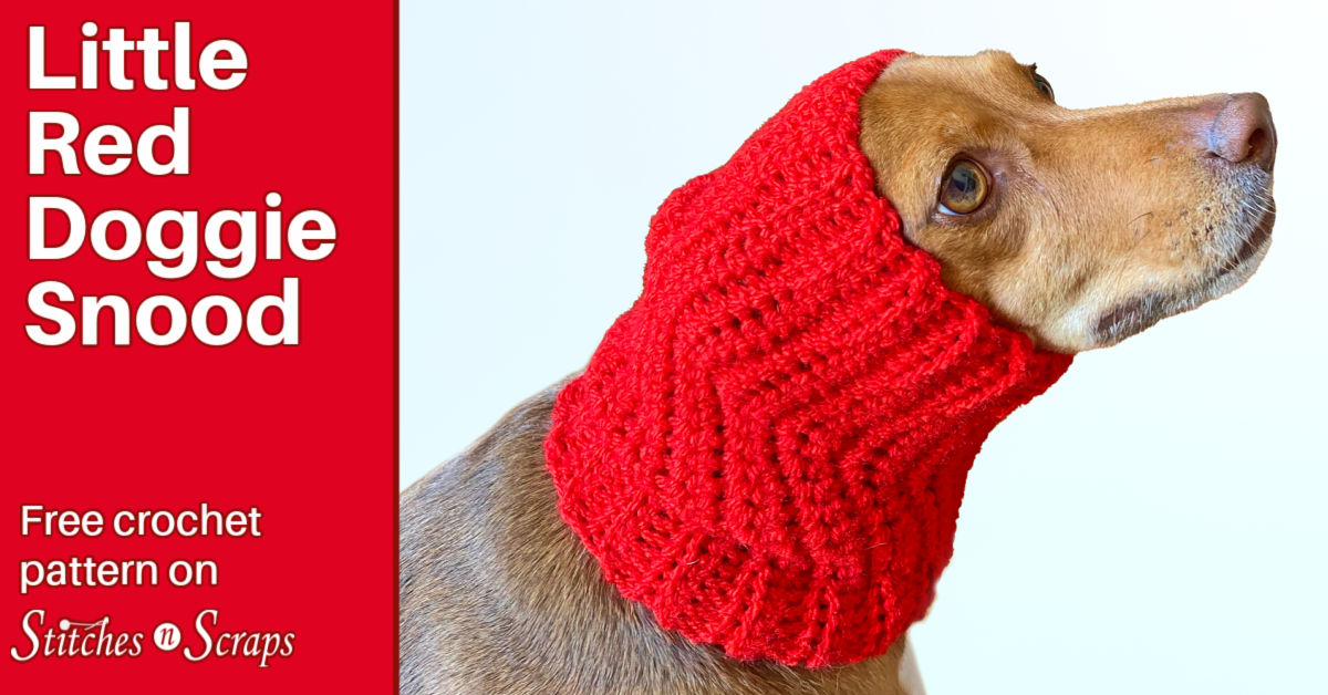 Dog Snood Crochet Pattern - Little Red Doggie Snood - Stitches n Scraps