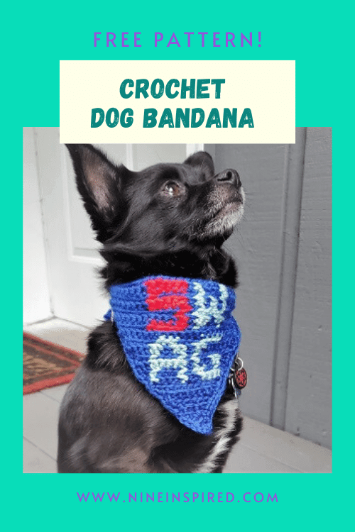 Crochet Dog Bandana from Nine Inspired