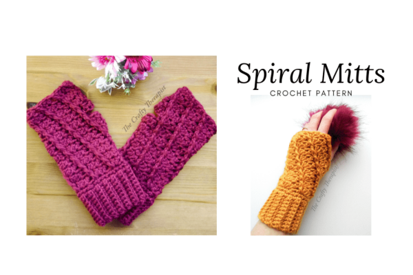 Sprial Mitts from The Crafty Therapist