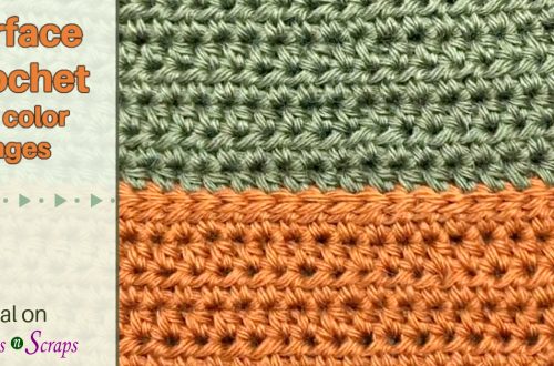 Slip stitch surface crochet over color changes