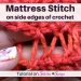 Mattress Stitch Crochet Side Edges