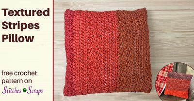 Textured Stripes Crochet Pillow
