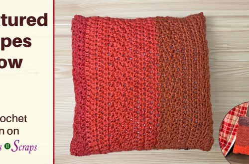 Textured Stripes Crochet Pillow