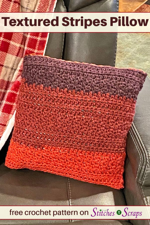 Textured Stripes Crochet Pillow