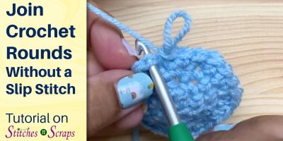 Join crochet rounds without a slip stitch