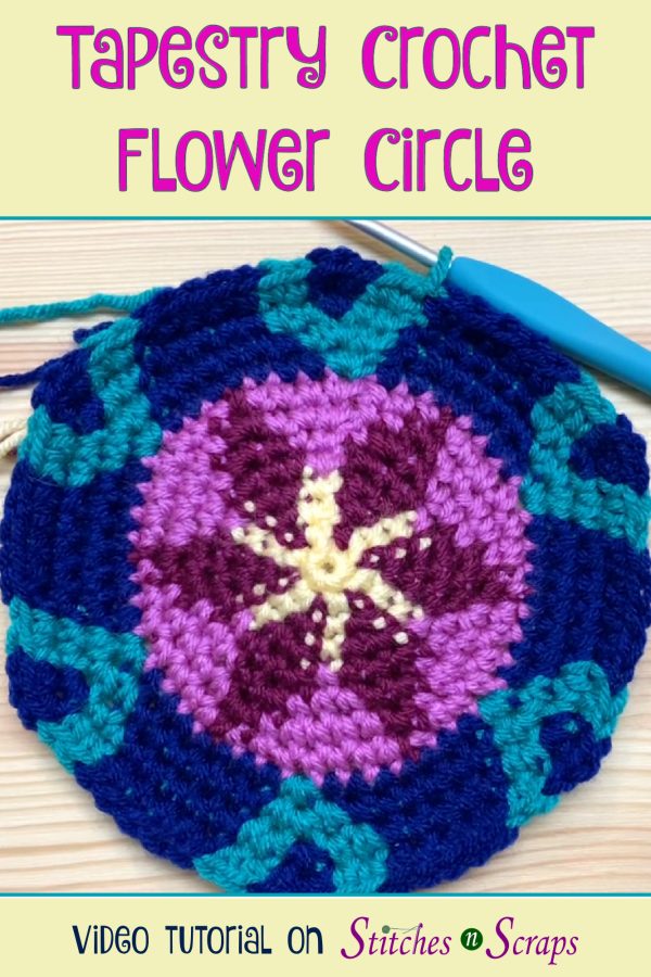 Tapestry Crochet Flower Circle - Video Tutorial on Stitches n Scraps
