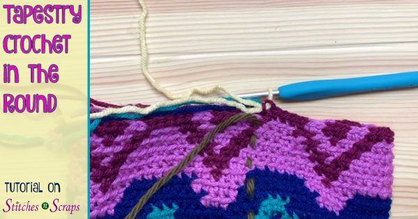 Tapestry Crochet in the Round, using back loops