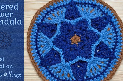 Layered Flower Mandala Crochet Tutorial on Stitches n Scraps