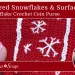 Surface crochet and embroidery for the snowflake coin purse
