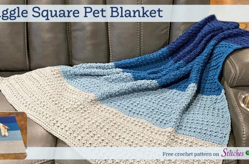 Snuggle Square Pet Blanket - free crochet pattern on Stitches n Scraps