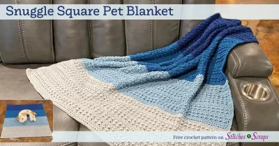 Snuggle Square Pet Blanket - free crochet pattern on Stitches n Scraps
