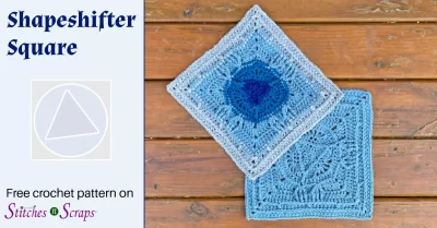 Shapeshifter Square - free crochet pattern on Stitches n Scraps