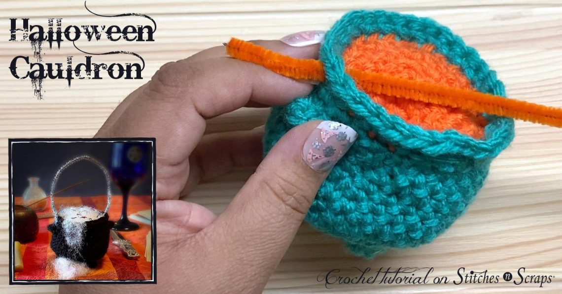 Halloween Cauldron crochet tutorial