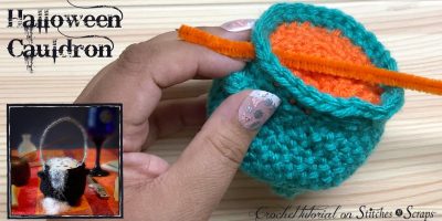 Halloween Cauldron crochet tutorial