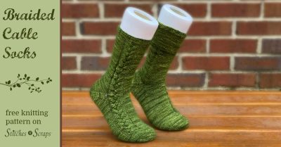 Braided Cable Socks - free knitting pattern on Stitches n Scraps
