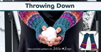 Throwing Down Gauntlets - free crochet pattern on Stitches n Scraps