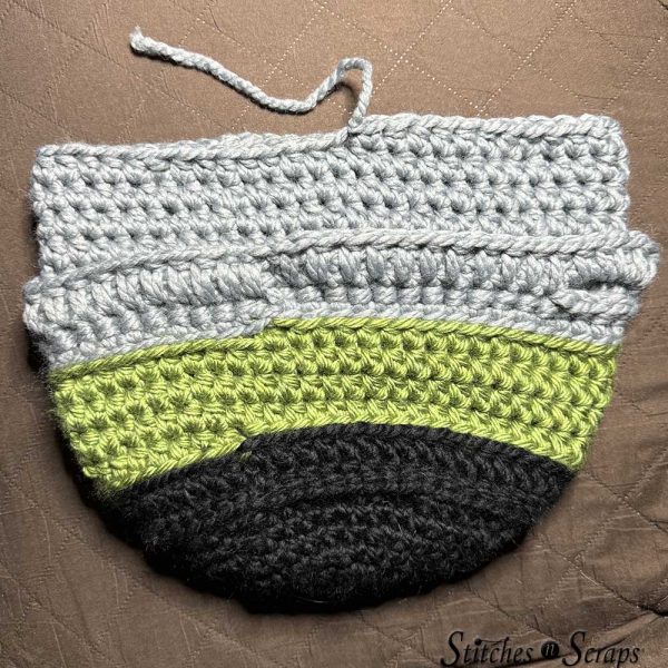 Chunky crochet basket with all crochet complete