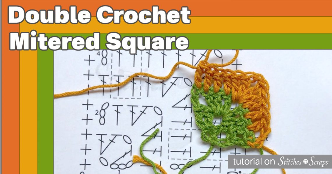 Double crochet mitered square tutorial