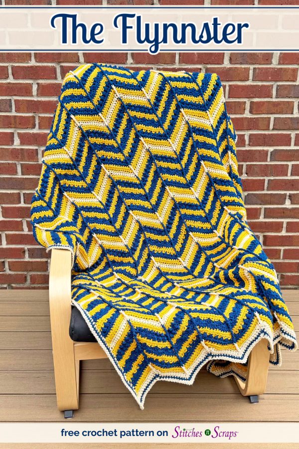 The Flynnster crochet chevron blanket