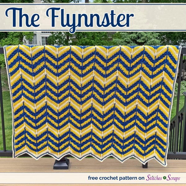 The Flynnster crochet chevron blanket
